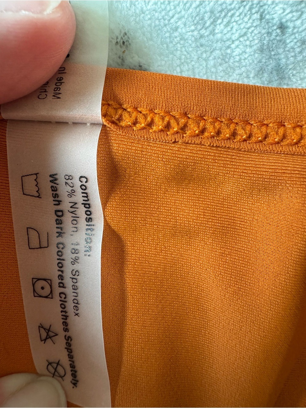 Zaful Burnt Orange Shell-Trim Tie Bikini - Picture 6 of 8